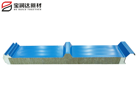 聚氨酯封边岩棉屋面板 聚氨酯封边岩棉屋面板